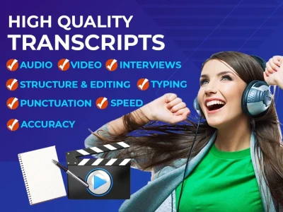 A flawless transcription of your audio or video file within 24 hours.