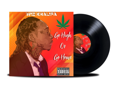 An album,mixtape, single cover in cartoon or comic style