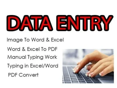 All types of Data Entry and Typing services for your business