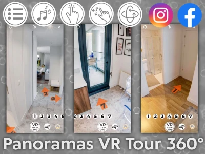 Interactive Virtual Tour 360° for Snapchat, Snap Web, TikTok