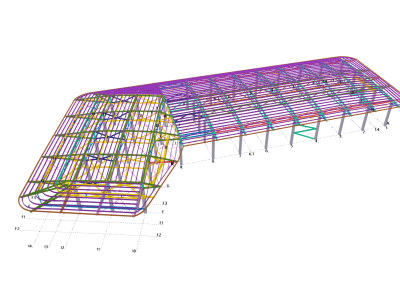 Steel detailing drawing using Tekla Structure