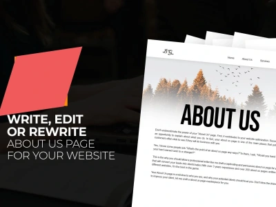A captivating about us, home page, mission or vision statement