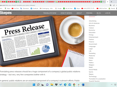A professional press release translation into German