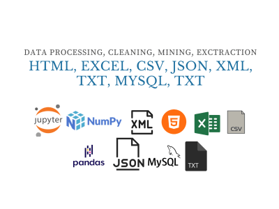 Excel, html, csv, json, xml, txt and mysql data automation using python ...