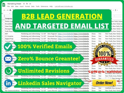 B2b lead generation and targeted email list