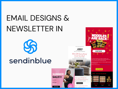 Email template, landing page, newsletter setup in Sendinblue