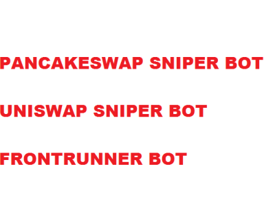 A pancakeswap sniper bot
