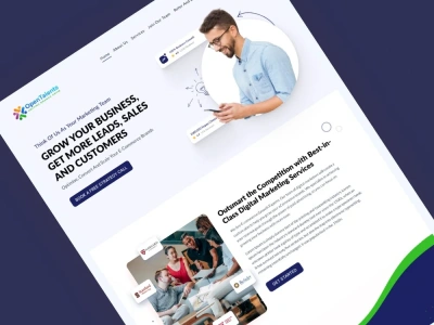 A landing page UI UX design