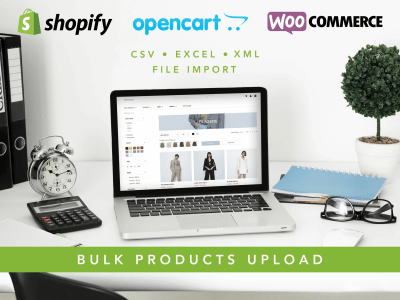 Products imported from csv, excel, xml to your website