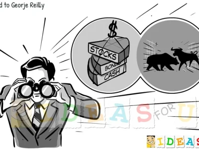 High-quality financial cartoon illustration