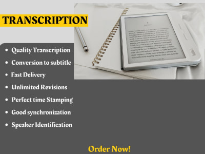 Accurate English, French , German, Transcription & Video Subtitle Service