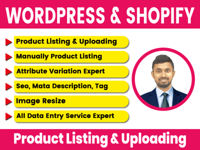 Product Listing & Upload in WordPress, Shopify