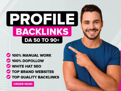 Profile Backlinks| White Hat Link Building| High Authority Sites