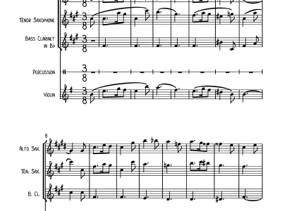 A professional music transcription for any musical instrument.