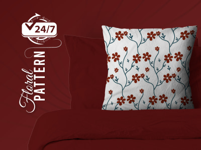 Seamless, floral, fabric, abstract pattern or textile print design