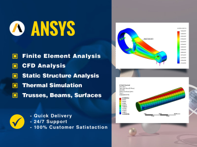 FEA, CFD and Thermal analysis on ANSYS Fluent, Workbench