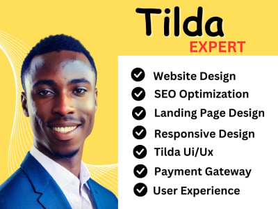 Landing page, Tilda website and Tilda E-commerce integration