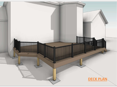 Covered Deck Drawing Set for city Approval or City permit Application.
