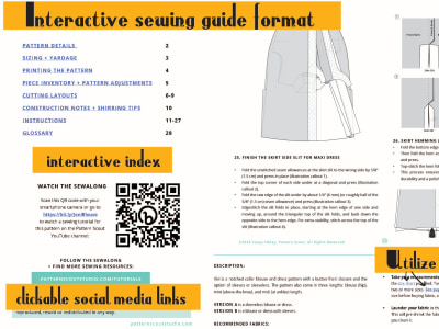 Write sewing guide instructions, design unique interactive guide pdf format