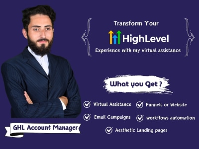An expert gohighlevel virtual assistant or ghl account manager