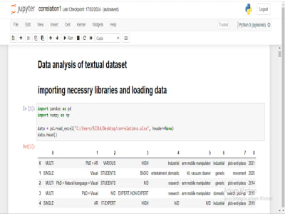 Data analysis of textual dataset | Upwork