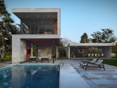 High-End Photorealistic Exterior Renders for Real Estate Marketing