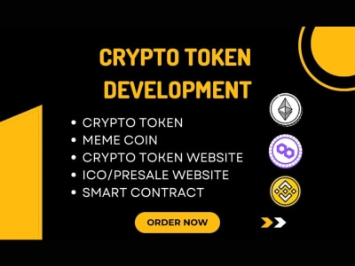 Crypto token, meme coin, token website and smart contract