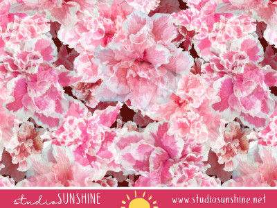 A digital realistic floral pattern design