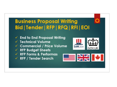 Business Proposal for Federal Govt. Non-Govt Tender | RFP | RFQ | Bid