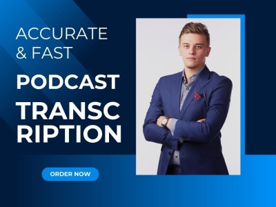 Perfect and quick podcast transcription within 24 hours of submission
