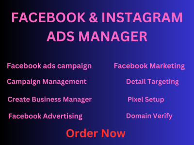 Facebook & Instagram ADS Campaign,Marketing & Advertising.