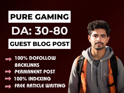 Guest Post on Outreach Pure Gaming Websites With Do-Follow Backlinks