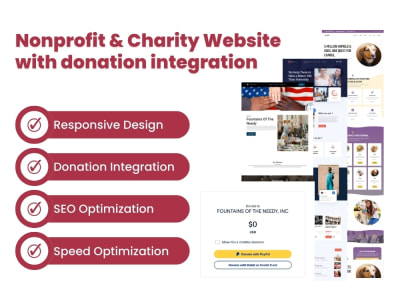 Nonprofit and Fundraising website with donation integration