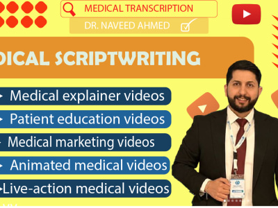 Medical Script Writing A medical video script writing or YouTube script from a medical doctor ...