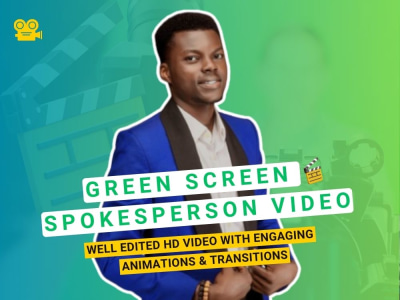 A professional green screen video presenter