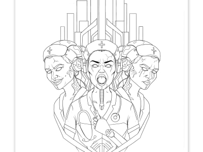 Line art Custom Tattoo Design