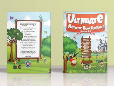 Activity book cover, kids book cover, ebook cover design, kindle book cover