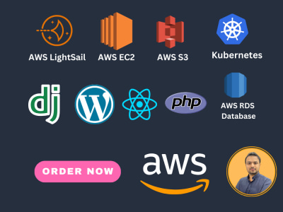 Website deployed on amazon AWS ec2 or lightsail, EKS, ECS and s3 bucket