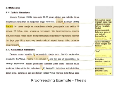 Indonesian & English: Academic Proofreading