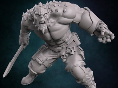 3d character model, 3d miniature, 3d sculpture for 3d printing,stl file