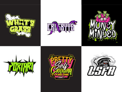 Urban y2k streetwear clothing brand logo design