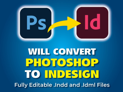 PHOTOSHOP document to ADOBE INDESIGN Format