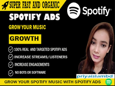 Promote your spotify music to USA,UK audience for organic growth