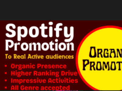 Organic Spotify Music Viral Promotion And Followers