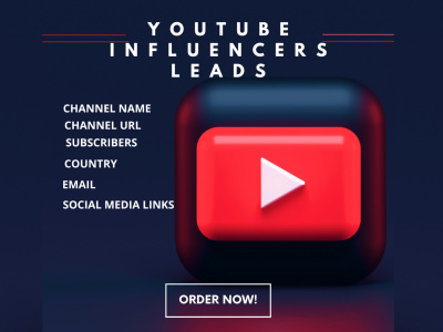 Youtube Influencers Email list for your Outreach Campaigns