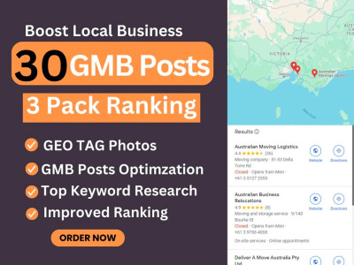 30 GMB Posts with Geo-Tagged Images for 3 Packs Ranking