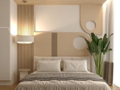 A photorealistic interior and exterior renders