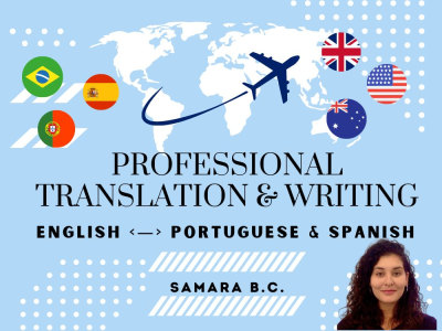 Outstanding Translation English/ Portuguese & Writing Content