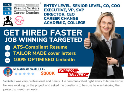 A professionally written resume, cover letter, and linkedin optimization