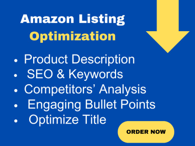 Amazon Listing Optimization And Write A SEO Content And Description